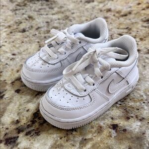 Nike Kids All-White Low-Top Sneakers
